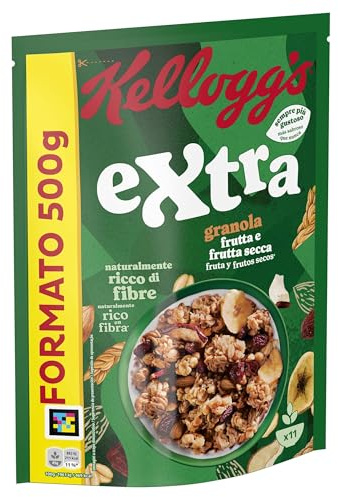 Kellogg's Extra Granola Cereali Frutta e Frutta Secca 500g