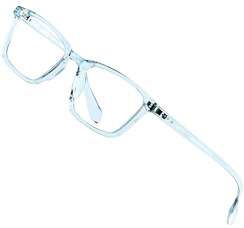 ATTCL lunettes Anti Lumière Bleue Homme Femme anti-fatigue oculaire Rectangulaire lunette Gaming d'Ordinateur BL5577 Clear+Blue