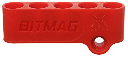 BitMag Magnetischer Bithalter für Bohrmaschinen und Treiber – Milwaukee Rot