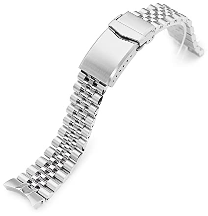 MiLTAT Bracelet de montre en métal 20 mm Super-JUB-II compatible avec Seiko Alpinist SARB017