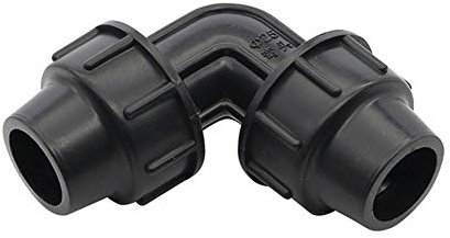 Conector de grifo de manguera de jardín 1/2 , 3 / 4 90 Grados tubo de unión de bloqueo Tuerca de curvatura de mangueras de riego por goteo Conectores Agricultura Decoración de jardín Accesorios 10 p