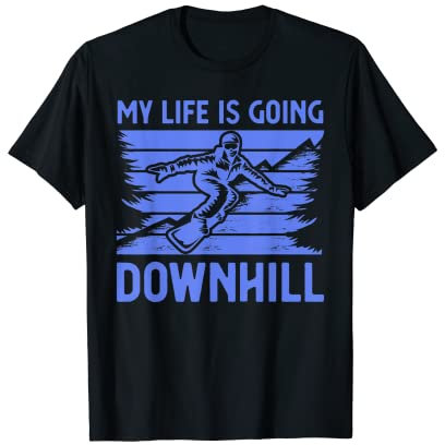 Lustige Snowboardkunst für Männer und Frauen Snowboard Snowboarder T-Shirt