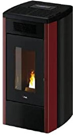 Stufa a Pellet 14 kW Ventilata serbatoio 23 Kg con WiFi Rosso 7022186