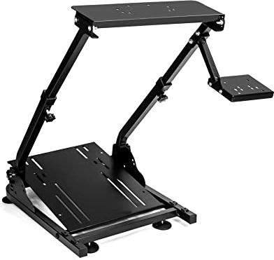 QWORK® Lenkradständer Für Logitech, Schalthebel Höhenverstellbarer, Geeignet Für Logitech G25, G27, G29, G920, Verstellbar, Faltbar [Video Game]