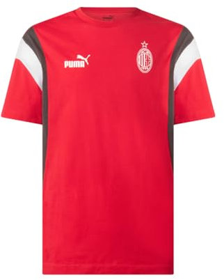 AC Milan 769339 FtblArchive Tee T-Shirt Men's Tango Red -Flat Dark Gray L