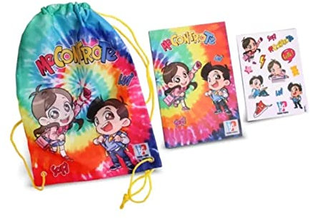 FCP Creativity Sakky Arc-en-Me contre toi avec sac + stickers + album de coloriage + cadeau stylo sirène + porte-clés paillettes + stylo led, multicolore, standard, Créativité