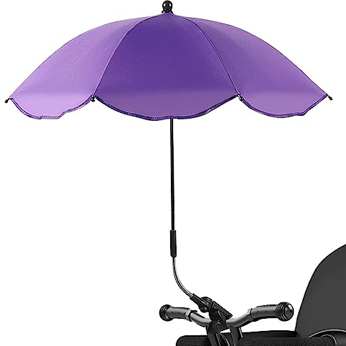 Sonnenschirm Kinderwagen Universal, Kinderwagen Sonnenschirm UV Schutz 50+, 360° verstellbar Abnehmbar Kinderwagen Sonnenschirm mit Clip, Sommer Sonnenschirm für Kinderwagen Buggys Zubehör
