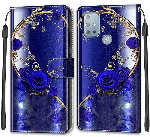 Mo-Beauty Kompatibel mit Motorola Moto G10/G20/G30 Hülle, Handyhülle Motorola Moto G10/G20/G30, PU Leder Flip Wallet Klappbar Etui Case Schutzhülle Lederhülle Klapphülle Handytasche (Schmetterling 1)
