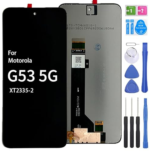 iYAiYO Pantalla LCD Digitalizador Pantalla Táctil Reemplazo Compatible con Motorola G53 5G XT2335-2 Pantalla Completa con Herramientas-Negro