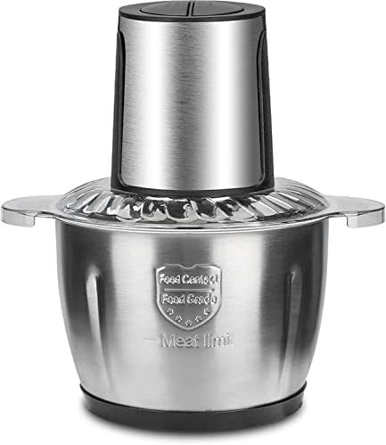 Food Processor, Vegetable Chopper Electric, 250W Small Food Processor Meat Grinder, Electric Dicer for Meat Onion Vegetables, With 3L stainless steel bowl and 4 blades,A ( Color : A , Size : Parent )
