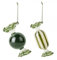 broste Copenhagen [W0724] [W0724] Christbaumschmuck 'Candy', Handgefertigtes Glas Forest Green, W5,5xH14cm