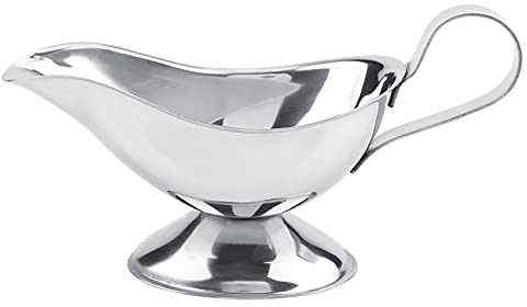 Salsiera in Acciaio Inossidabile, Salsiera con Manico Mini Brocca Per Salsa Tazza Per Salse O Panna a Casa Ristorante Hotel(3 once)