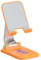 kiskick Soporte de escritorio para teléfono móvil con pantalla abatible, soporte de celda plegable, ángulo ajustable, altura de estilo chino, letra impresa estable, naranja A