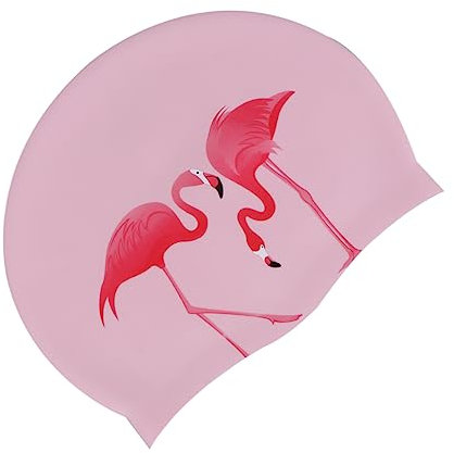BIUDECO 1stück Flamingo Badekappe Aus Silikon Und Elastisch Für Frauen Und Mädchen Schützt Lange Haare Und Ohren Leicht Und Bequem Für Entspanntes Schwimmerlebnis