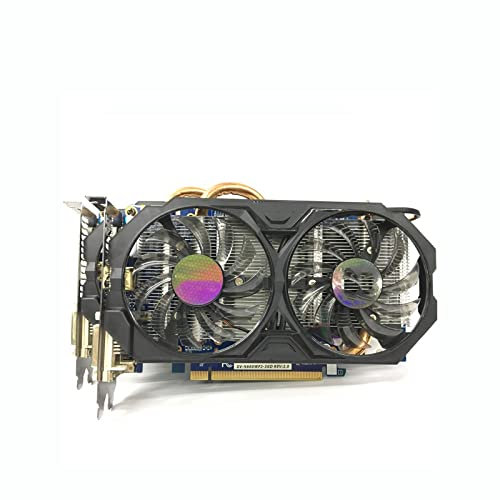 Taygate Carte Graphique de Jeu Fit for GigaByte 2 Pieces Carte Graphique GTX 660 2GB 192 Bit Gddr5 Cartes Vidéo for Nvidia Geforce Utilisé VGA Cartes Plus Fortes Que GTX 750 TI
