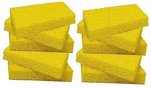 SOLUSTRE 10 STK glasreinigungstücher glasreiniger tücher Tubenquetschschlüssel Schwämme zum Reinigen Handtuch zum Reinigen Schwammtuch aus Zellulose Haushalt Wäscher Lappen