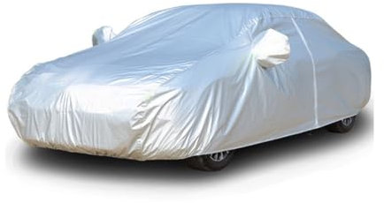 WERTYUV Autoabdeckung,für FIAT Panda/Panda Cross Wasserdicht Atmungsaktiv Vollgarage Autoplane für Regen Sonne Staub Schutz Universale