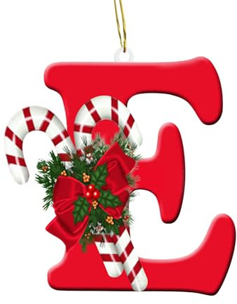 26 English Letters Christmas Tree Decorations, Alphabet Letter Pendant, Hanging Ornament, Home Party Decor, Holiday Wedding Xmas Hanging Decor