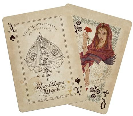 Juego de Cartas de Magos, Brujas y brujos de Bicicleta, mazo Coleccionable mágico, Cartas