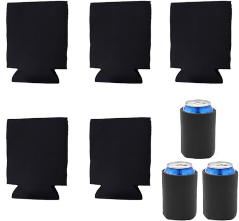 DEFIYEAR 8 PCS Can Cooler Sleeves, Neoprene Beer Can Cooler Sleeve Covers, Beer Cooler Sleeve for Home Office Parties Outdoor, Non-Slip Beer Bottle Holder Sleeve for Cans Beer Bottles Water Bottles