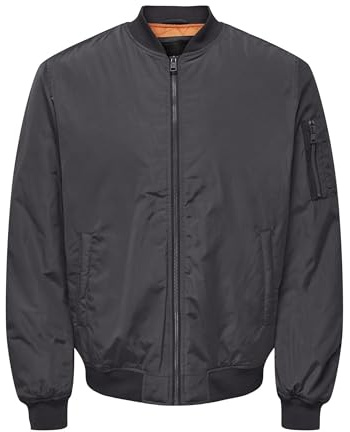 ONLY & SONS Herren Onsjoshua Bomber OTW Noos, Grey Pinstripe, l
