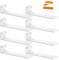 8 Pezzi Staffe Mensole, 25cm Pollici Staffe per Mensole Industriali Resistenti, Staffe per Mensole Bianche a L In Metallo per Supportoper Mensole Fai da Te (Bianco, Spessore 5 mm) 10in