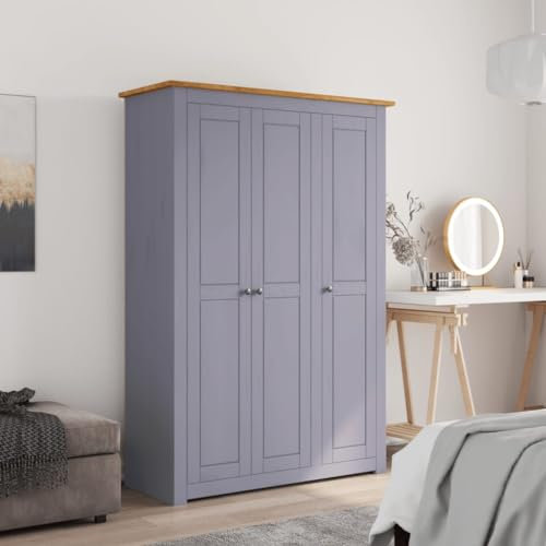 UJCHVHN Armoire de jardin 3 portes Gris 118 x 50 x 171,5 cm