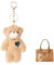 ASOMI Kuscheliger Bär Plüsch Schlüsselanhänger, Gefülltes Teddy mit süßem Design, Anhänger für Tasche und Rucksack (grüne Liebe)
