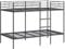 vidaXL Etagenbett ohne Matratze Schwarz 100x200 cm Stahl, Bettgestell, Hochbett, Etagenbett mit Leiter, Bettrahmen, Schlafzimmermöbel