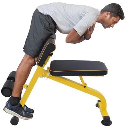 Multifunktion Trainingsgerät Römischer Fitness-Stuhl Verstellbare Klappbare Fitnessbank für Gesäß, Hamstring und unteren Rücken Multi-Workout Hantelbank 90x71-101cm