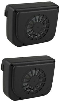 Mobestech 2pcs Solar Powered Car Fan Auto Cooling Fan for Car Window Exhaust Ventilating