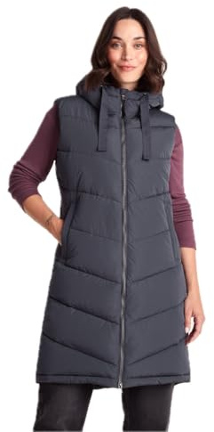 TOG24 Ranskill Womens Gilet, Quilted Puffer, Wind Resistant, Warm, with Thermal Eco Filling, Hood, Two Lower Zip Pockets and Two Way Zip