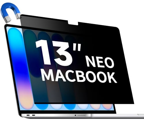 Magnetic Privacy Screen for 2026 MacBook Neo 13-Inch, Removable Matte Laptop Privacy Screen Shield Anti Glare Blue Light Filter - Anti-Spy for Mac Neo A18 Pro Chip