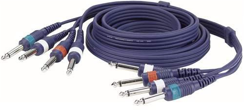 DAP Audio 4-Fach Klinke auf 4-Fach Klinke 6,3mm 1,5m Multicore, Patch, Snake Kabel 150cm