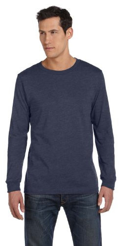 Canvas Filmore Long Sleeve Crewneck T-shirt - 3501 (Heather Navy / S)