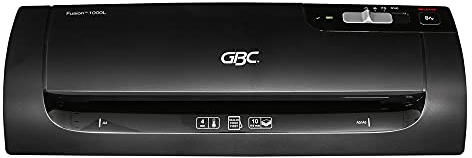 GBC Laminiergerät A4 Fusion 1000L, High Speed Laminieren, 4 min Aufwärmzeit, Heiß-/ Kaltlaminieren, für Visitenkarten-Größe bis A4, Ideal für Home Office oder kleine Büros, Schwarz, 4400744EU