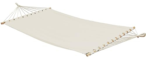 AMANKA XXL Stabhängematte 200x120 Doppelhängematte 2 Personen Hängematte Beige