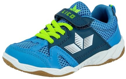 Lico Unisex Kinder Sport VS Hallenschuhe, Blau Marine Lemon, 27 EU
