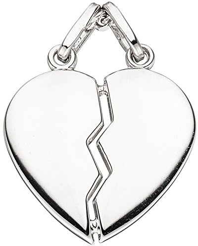 Jobo Damen-Anhänger Herz aus 925 Sterling Silber 2-teilig