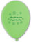 10 Luftballons Alles Gute zur Jugendweihe, HELLGRÜN und WEIß, ca. 30 cm Durchmesser