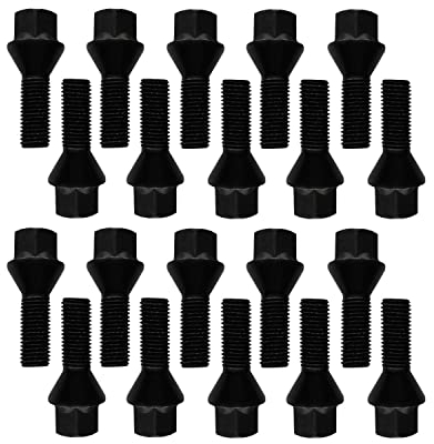 20 Radschrauben Radbolzen schwarz Kegelbund M14x1,5 45mm