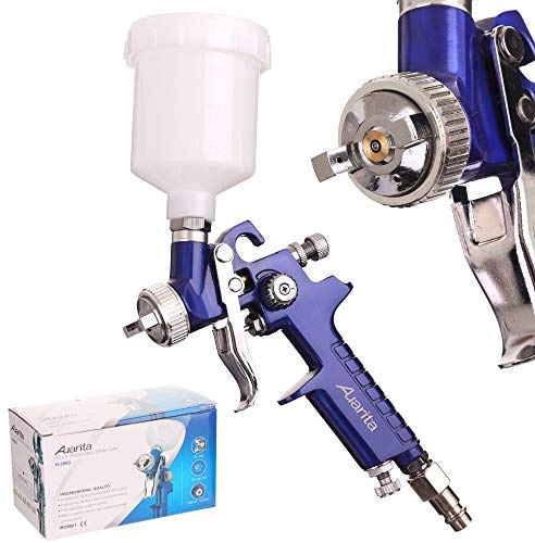 Auarita HVLP MINI Technologie Spritzpistole H-2000P 0,8 mm Düse Langlebig 125 ml Fassungsvermögen zum Lackieren DREI Einstellmodi Sehr effizient Gut für schwere Materialien
