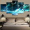 dxycfa Fünf Stücke Wandbilder Lichkönig Drache Wandbild Bild Format Wandbilder Wohnzimmer Wohnung Deko Kunstdrucke 5 Teilig 150cmx80cm
