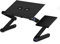 Soporte Ajustable para computadora portátil Mesa de Cama para computadora de Escritorio Plegable para computadora portátil, con 2 Ventiladores de enfriamiento y Bandeja para Mouse(Negro)