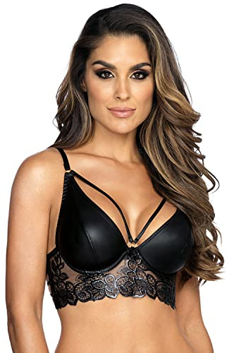 Axami Dame BH Spitze Sexy Träger Streifen Schleife V-9441