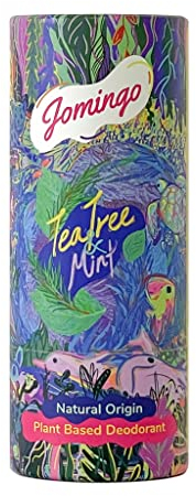 Jomingo Natrue-zertifiziert natürliches deo stick | Deodorant | pflanzlich, vegan | umweltfreundliche Verpackung | effektiv und langlebig für Jugendliche, Frauen und Männer | Teebaum und Minze, 50 g