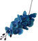 Gladiolus garden 5 Stück künstliche Schmetterlinge Orchidee Blumenzweig 8 Köpfe Künstliche Motte Phalaenopsis Pflanze 105 cm lang für Hochzeit Tafelaufsätze Blumenarrangement (blau)