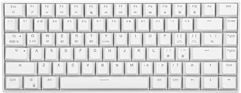 Mechanische Tastatur, 82 Tasten, 3 Modi, Mechanische Gaming-Tastatur mit RGB-Hintergrundbeleuchtung, Unterstützt Kabelloses 2,4-G-Bluetooth-Typ-C-Kabel, 1800 MAh Wiederaufladbar,(Schwarzer Schaft)