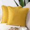 Madizz 2er Set Kissenbezügen aus Wildleder mit Fransenquasten Weiche dekorative Kissenbezüge für Sofa Schlafzimmer Kissenhülle Gelb 45x45 cm Quadrat