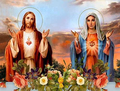 Diamond Painting Kits für Erwachsene, Anfänger und Kinder, 5D Full Drill DIY Diamond Number Kits, Religiöse Diamond Paintings